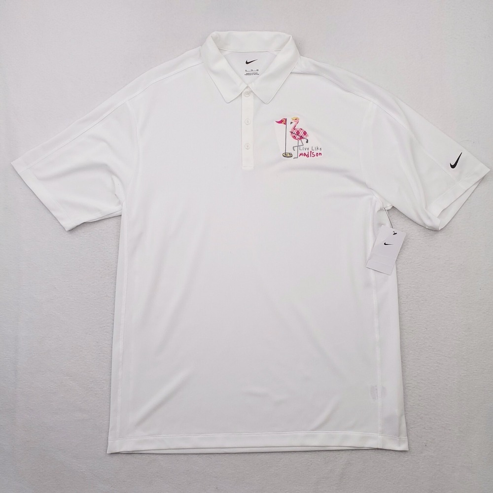 Nike Shirt Mens Extra Large White Live Like Madison Tournament Performance Golf